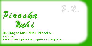 piroska muhi business card